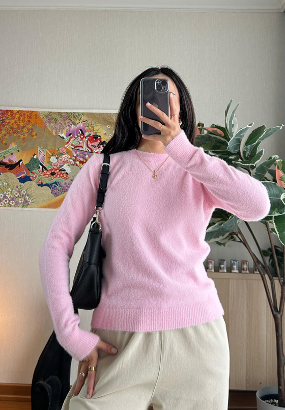 Rie Yumuşak Basic Kazak Pembe