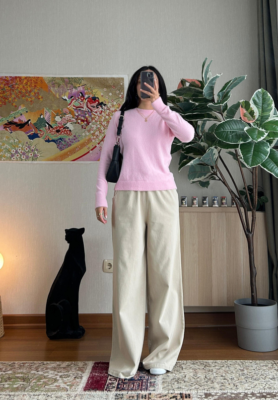 Rie Yumuşak Basic Kazak Pembe