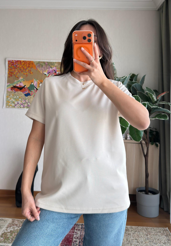 Saika Basic T-Shirt Bej