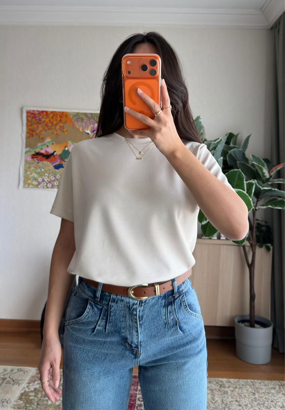 Saika Basic T-Shirt Bej