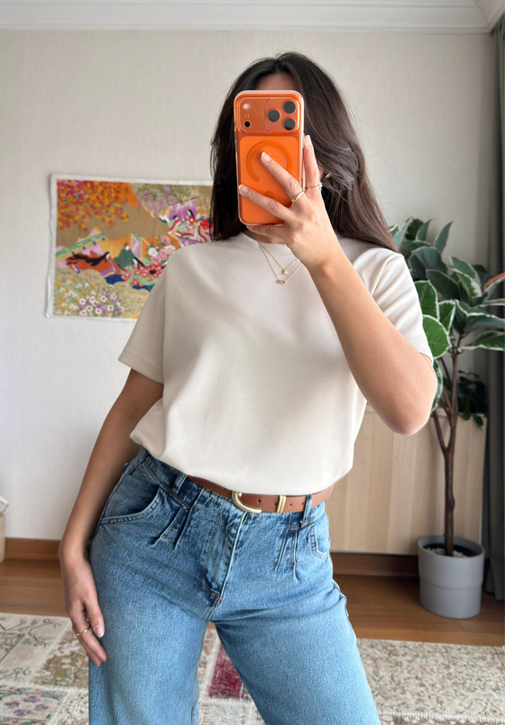 Saika Basic T-Shirt Bej