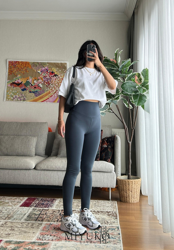 Sculpt Fit Yüksek Bel Tayt Füme