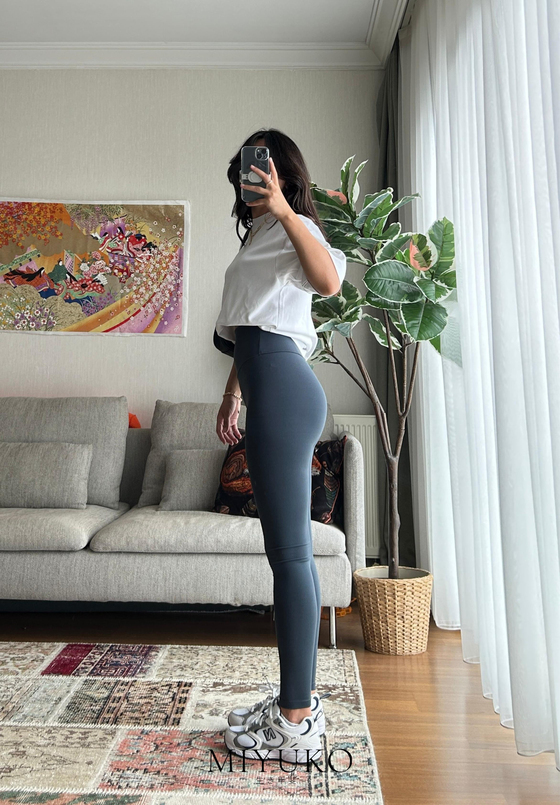 Sculpt Fit Yüksek Bel Tayt Füme
