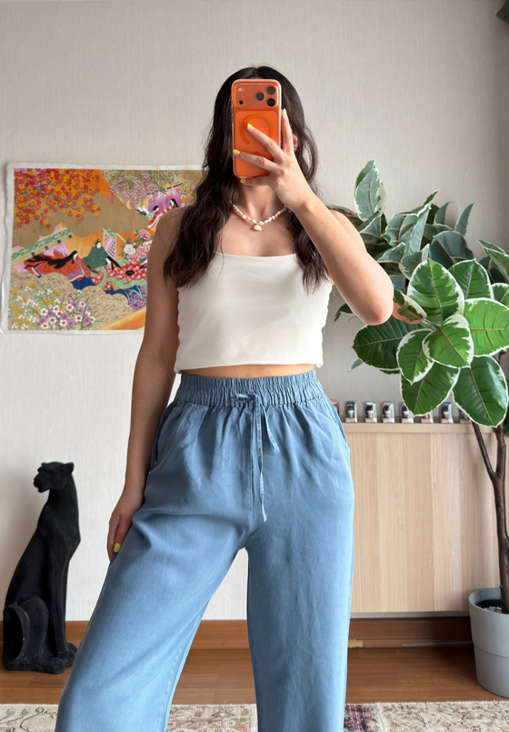 Tomoe Tensel Pantolon İndigo