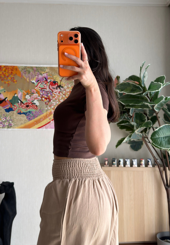Yoko Basic Fit T-Shirt Kahve