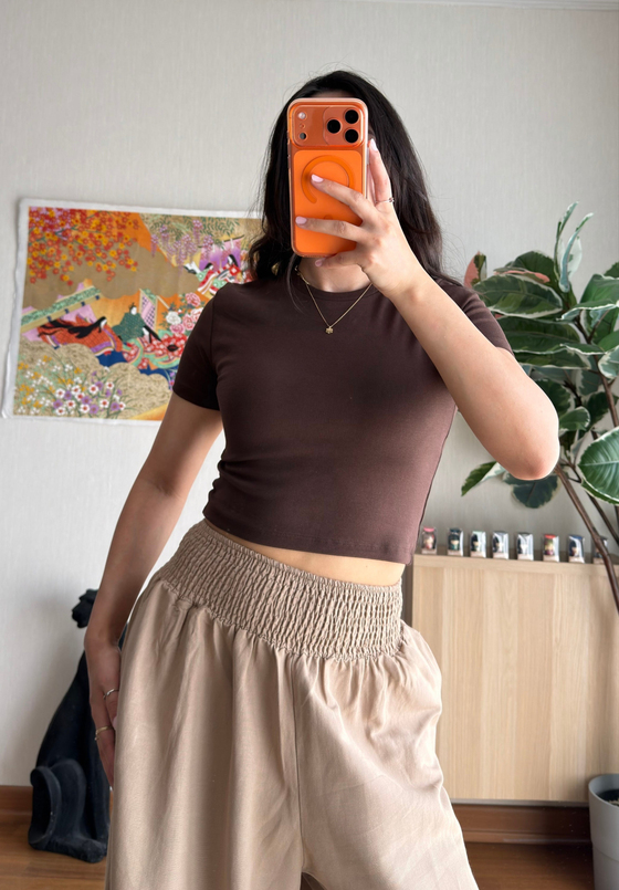 Yoko Basic Fit T-Shirt Kahve
