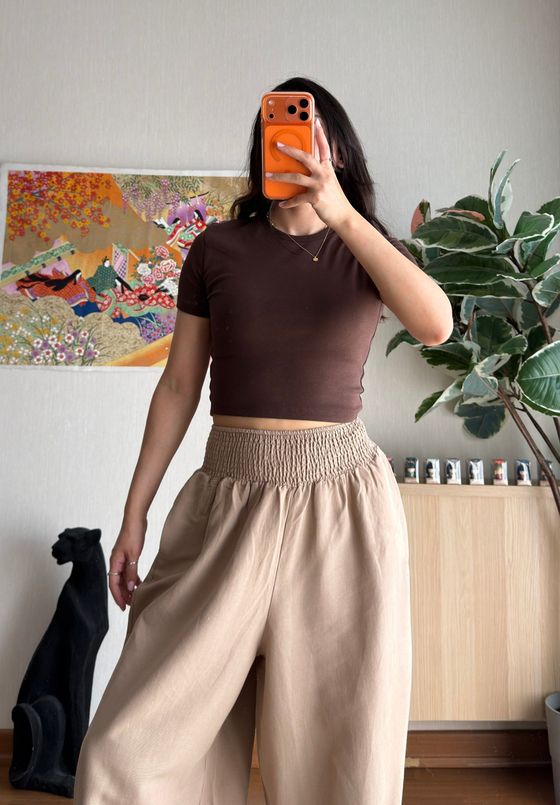 Yoko Basic Fit T-Shirt Kahve