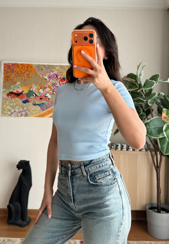 Yoko Basic Fit T-Shirt Mavi