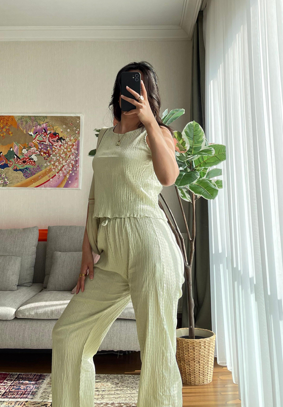 Yuka Kolsuz Bluz Mint