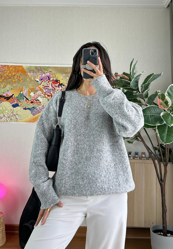Yurika Oversize kazak Gri