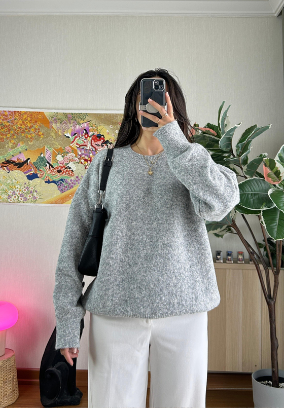 Yurika Oversize kazak Gri