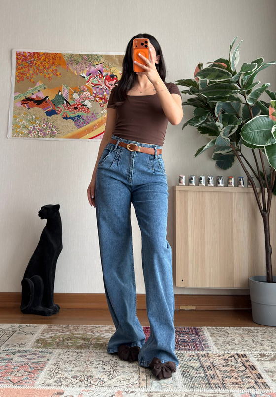 Yuuiri Pensli Yüksek Bel jean