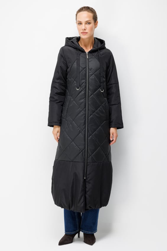 Classic Extra Soft Full Length Padded Coat - Black