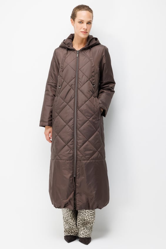 Classic Extra Soft Dolgulu Tam Boy Kaban Manto-Kahve