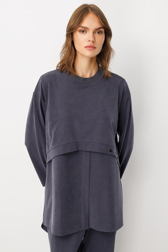 Soft Örme (miccell %55 doğal içerik) Elişi Detaylı  Pantalon Kombin Takım-Laci