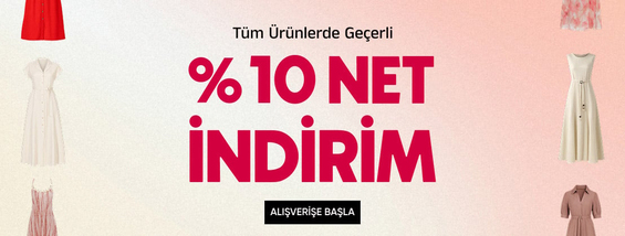 Tüm Ürünlerde Geçerli Sepette NET %10 İNDİRİM Fırsatı Web Banner
