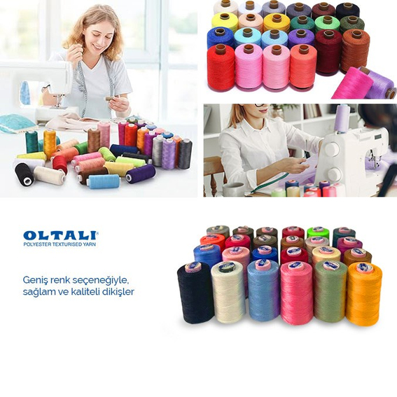 Oltalı | 120 No | Renkli Dikiş İpleri | Bir Bobin 5000 Metredir | 1Kutuda Aynı Renkten 6 Adet Bulunmaktadır ürün detay görseli 2