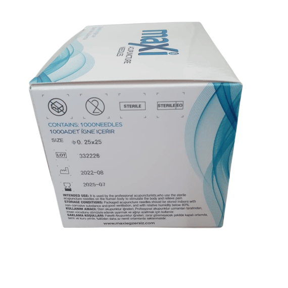 1000 Adetli Akupunktur İğnesi 0.25*25 mm