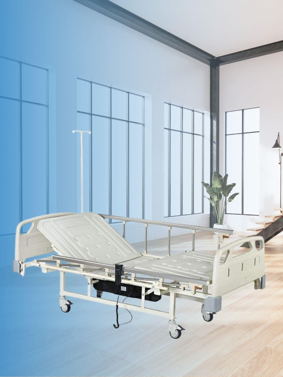 2 Hareketli Elektrikli Hasta Karyolası Alüminyum Korkuluklu G-201