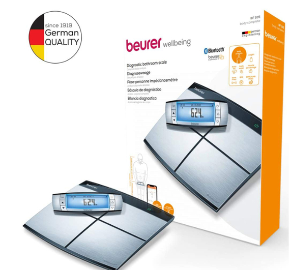 Beurer BF 105 Gümüş Dijital Yağ Ölçer Baskül