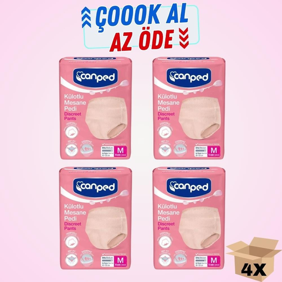 Canped Külotlu Mesane Pedi 10'lu 4 Paket 40 Adet