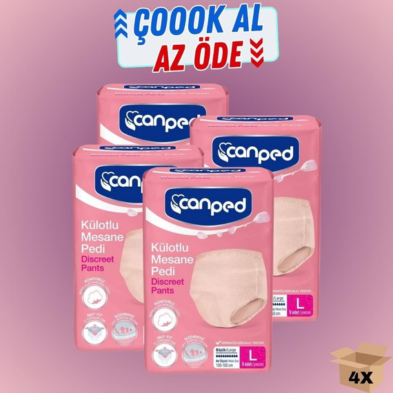Canped Külotlu Mesane Pedi 10'lu 4 Paket 40 Adet