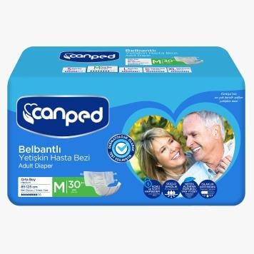 Canped Tekstil Yüzeyli Belbantlı Yetişkin Hasta Bezi 30'LU