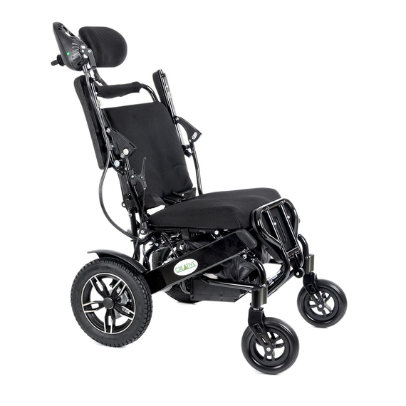 CREATİVE CR-6012 LUX LİTYUM PİLLİ AKÜLÜ TEKERLEKLİ SANDALYE BAŞ DESTEKLİ+SIRT YATAR