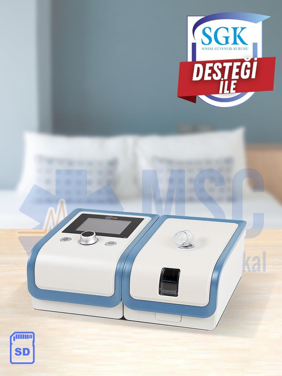 Elmaslar Sleeptime Plus BPAP Cihazı+Maske+Nemlendirici
