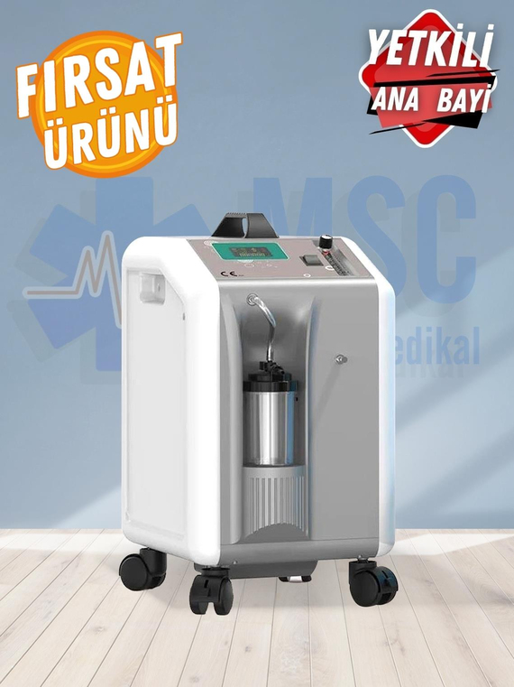 جهاز تركيز الأكسجين Mic Elmaslar بسعة 5 لترات Mıc Cp501-T (يمكنه إنتاج الأكسجين لمدة 24 ساعة)