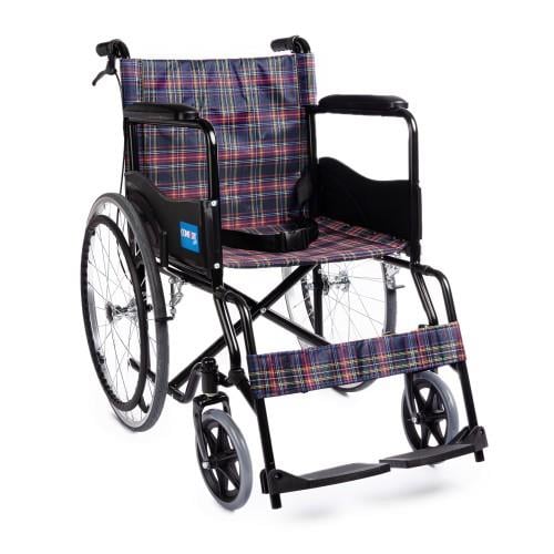 KY809BJ EKOSE KUMAŞ TEKERLEKLİ SANDALYE (REFAKATÇI FRENLİ) 