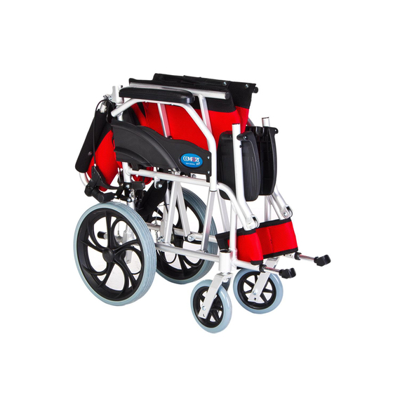 KY863LABJ-A12 KIRMIZI TRANSFER ALÜMİNYUM TEKERLEKLİ SANDALYE