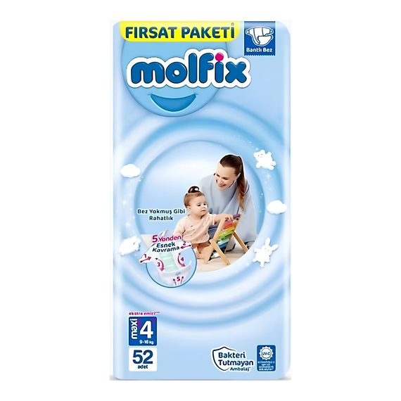 MOLFİX Bebek Bezi 4+ Beden Maxi Plus Fırsat Paketi