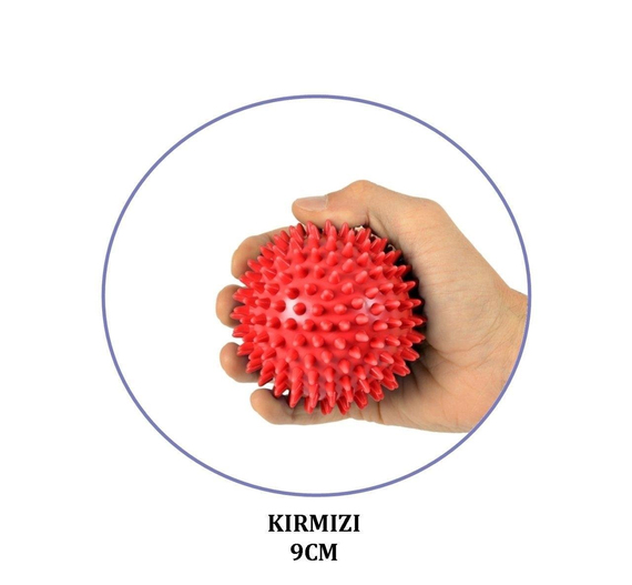 MVS EL EGZERSİZ MASAJ VE DUYU TOPU , YUMUŞAK DİKENLİ TOP TURUNCU RENK  6 CM