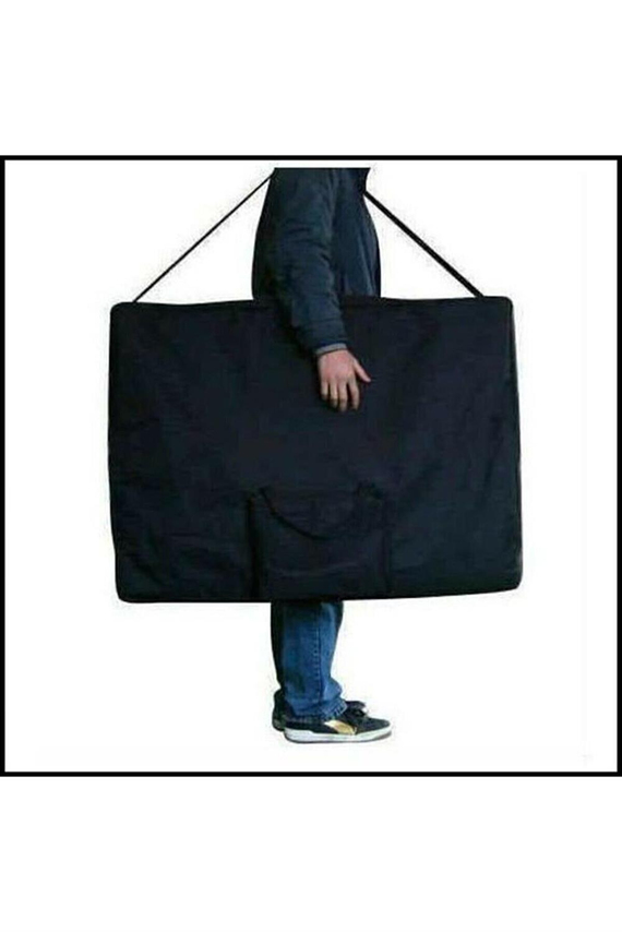 NillFlex Ahşap Çantalı İki Bölmeli Masaj Masası Beyaz