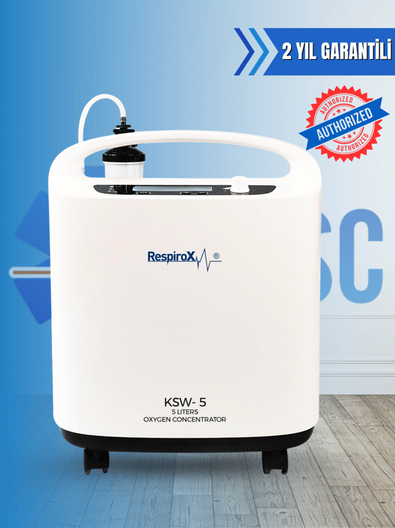 جهاز تركيز الأكسجين Respirox KSW-5 مع مرشح نيبولايزر بسعة 5 لترات