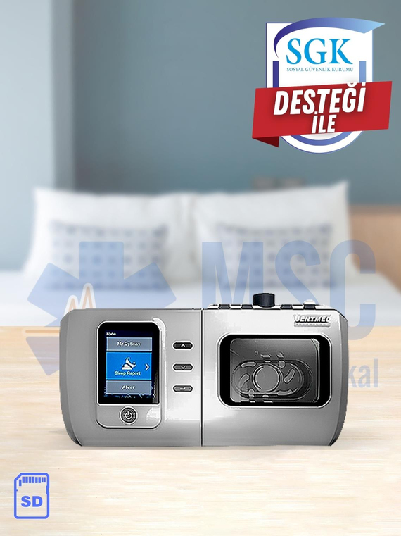 Ventmed DS7 Isıtıcılı Nemlendiricili BPAP Cihazı+Maske+Nemlendirici