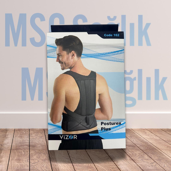 VİZOR Posturex Dik Duruş Korsesi Standart Beden Siyah
