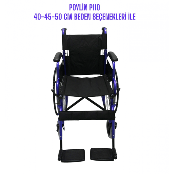 Poylin P110 Özellikli Standart Manuel Tekerlekli Sandalye