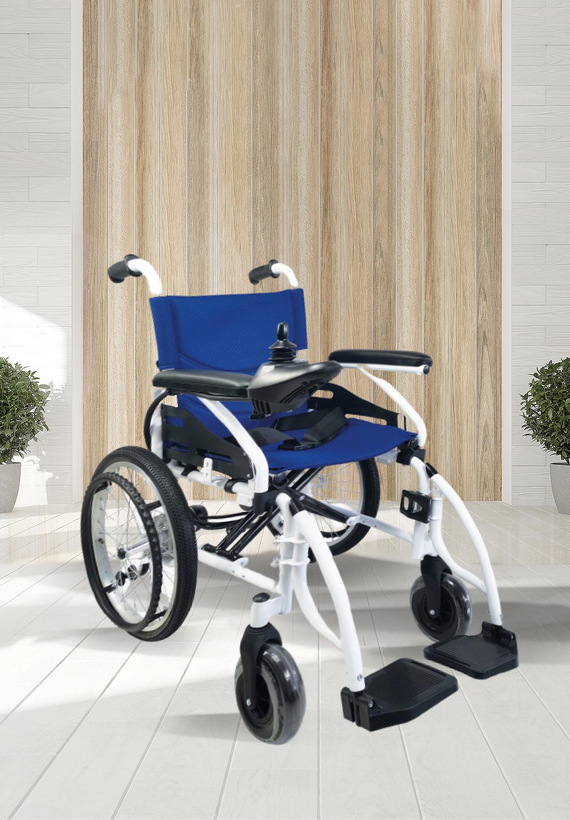 Poylin P200C Katlanabilir Çocuk Akülü Tekerlekli Sandalye Mavi