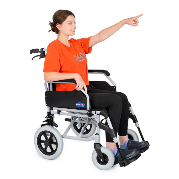 DM-337 MİNİ 45CM ALÜMİNYUM ÖZELLİKLİ TRANSFER TEKERLEKLİ SANDALYE