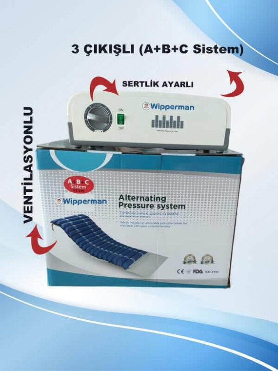 ABC Boru Havalı Yatak ( 3 Çıkışlı)