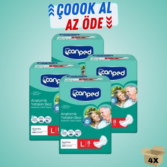 Canped Anatomik Hasta Alt Bezi 10'lu 4 Paket 40 Adet