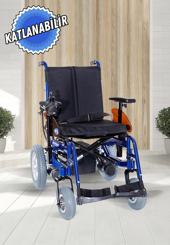 COMFORT PLUS ALLURE LACİVERT RENK AKÜLÜ TEKERLEKLİ SANDALYE