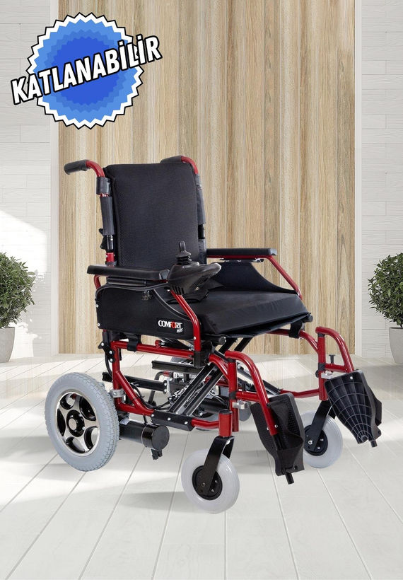 COMFORT PLUS ESCAPE LX BORDO RENK AKÜLÜ TEKERLEKLİ SANDALYE