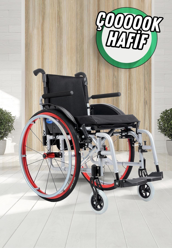 COMFORT PLUS HAFİF MANUEL TEKERLEKLİ SANDALYE YARI AKTİF DM-315