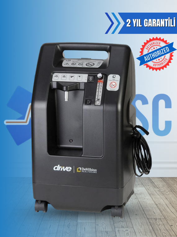 جهاز تركيز الأكسجين Devilbiss منزلي بسعة 5 لترات - 525Ks (يمكنه إنتاج الأكسجين لمدة 24 ساعة)
