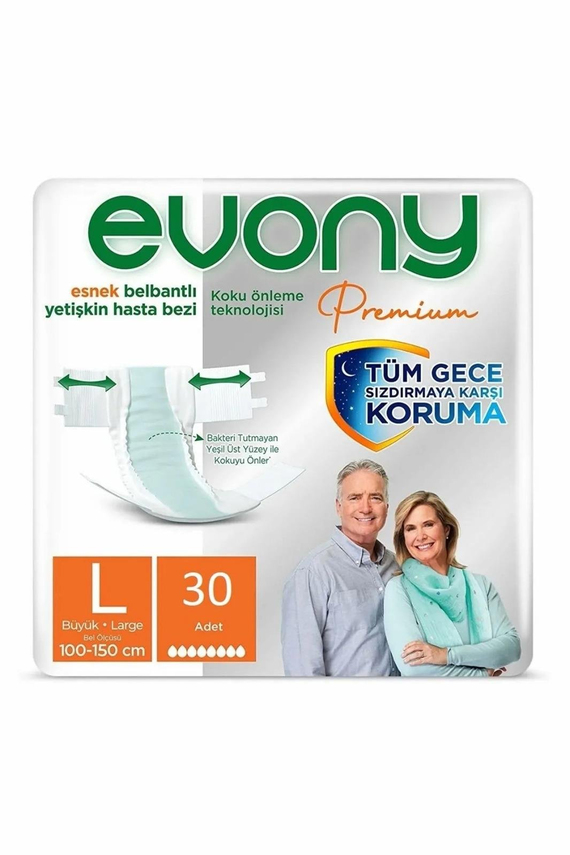 Evony Premium Gece Bel Bantlı Hasta Bezi 30'LU