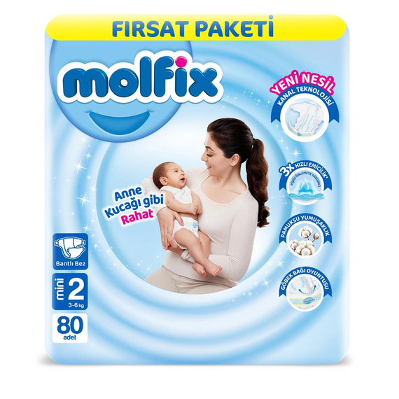 MOLFİX Bebek Bezi 2 Beden Mini Fırsat Paketi 3-6 kg