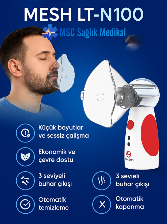 Nebulizatör Cihazı Mesh LT-N100